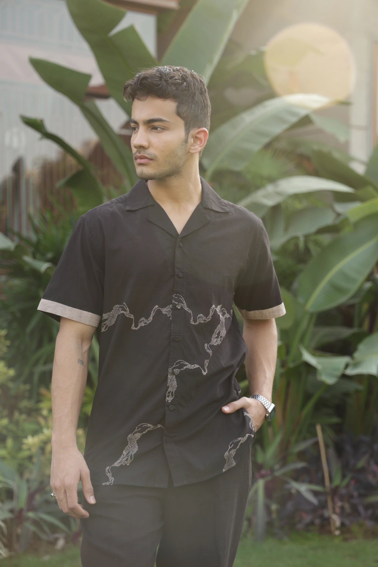Black slate Mens Cotton Shirt
