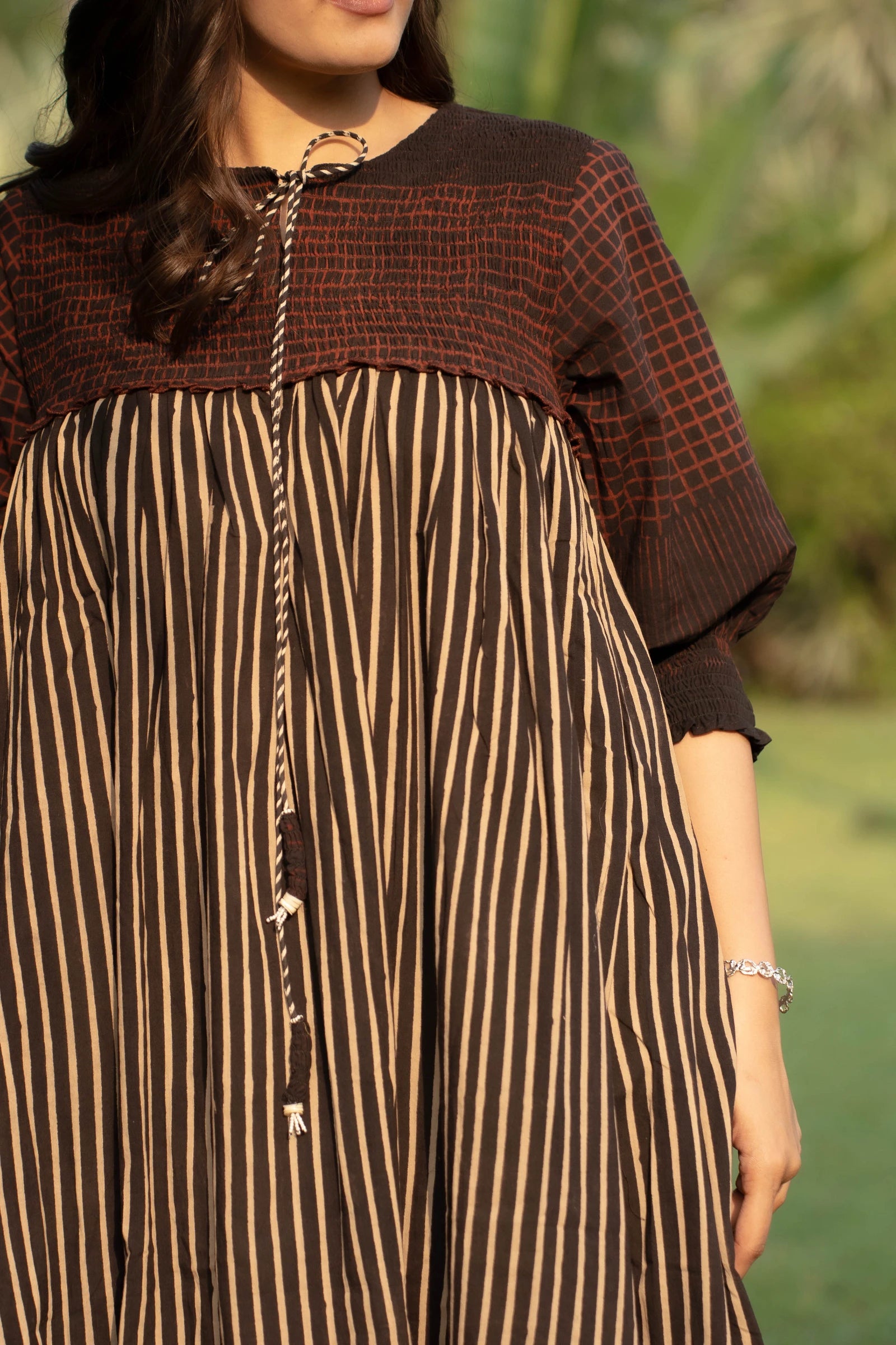 Black Balloon Sleeves Dress