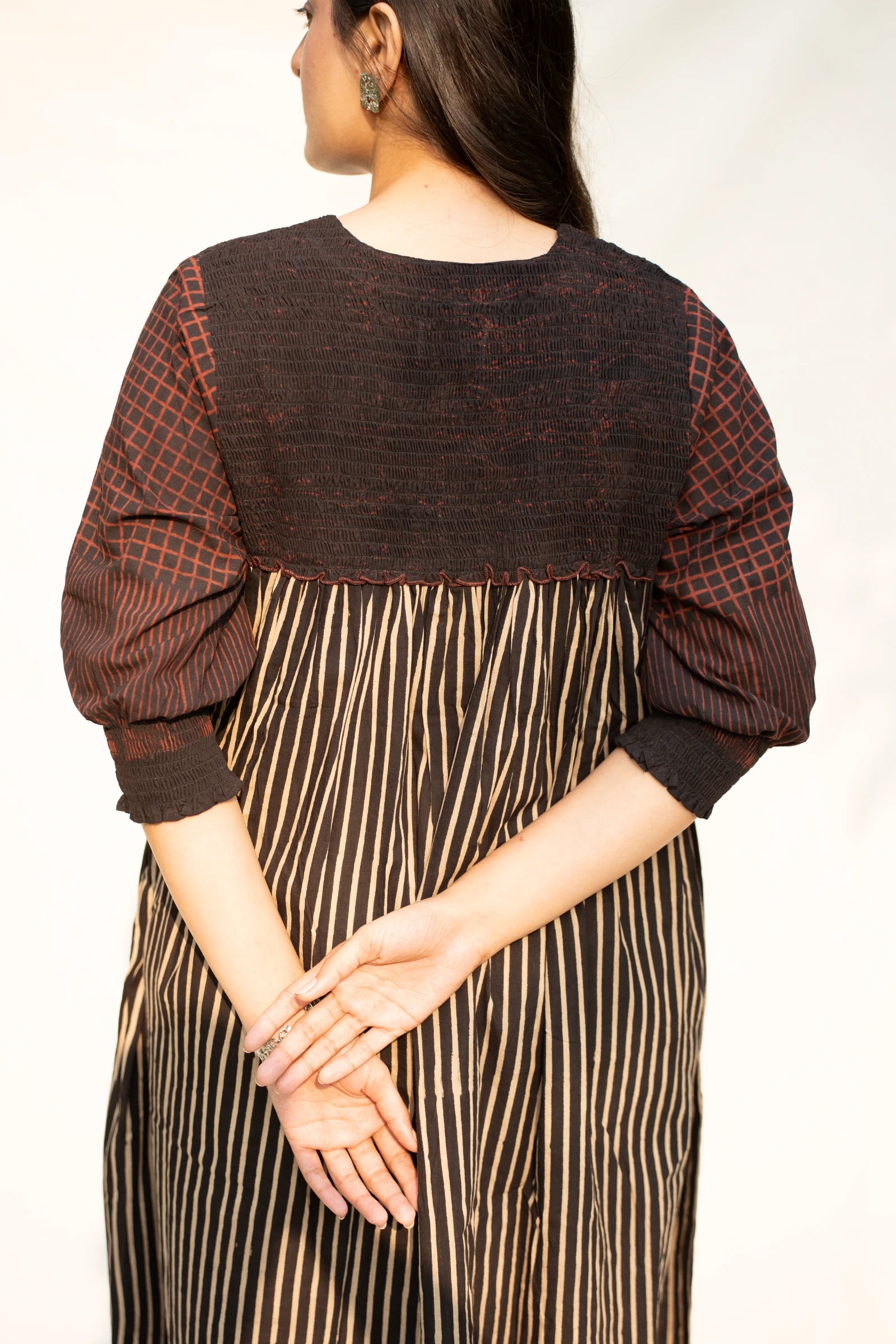 Black Balloon Sleeves Dress