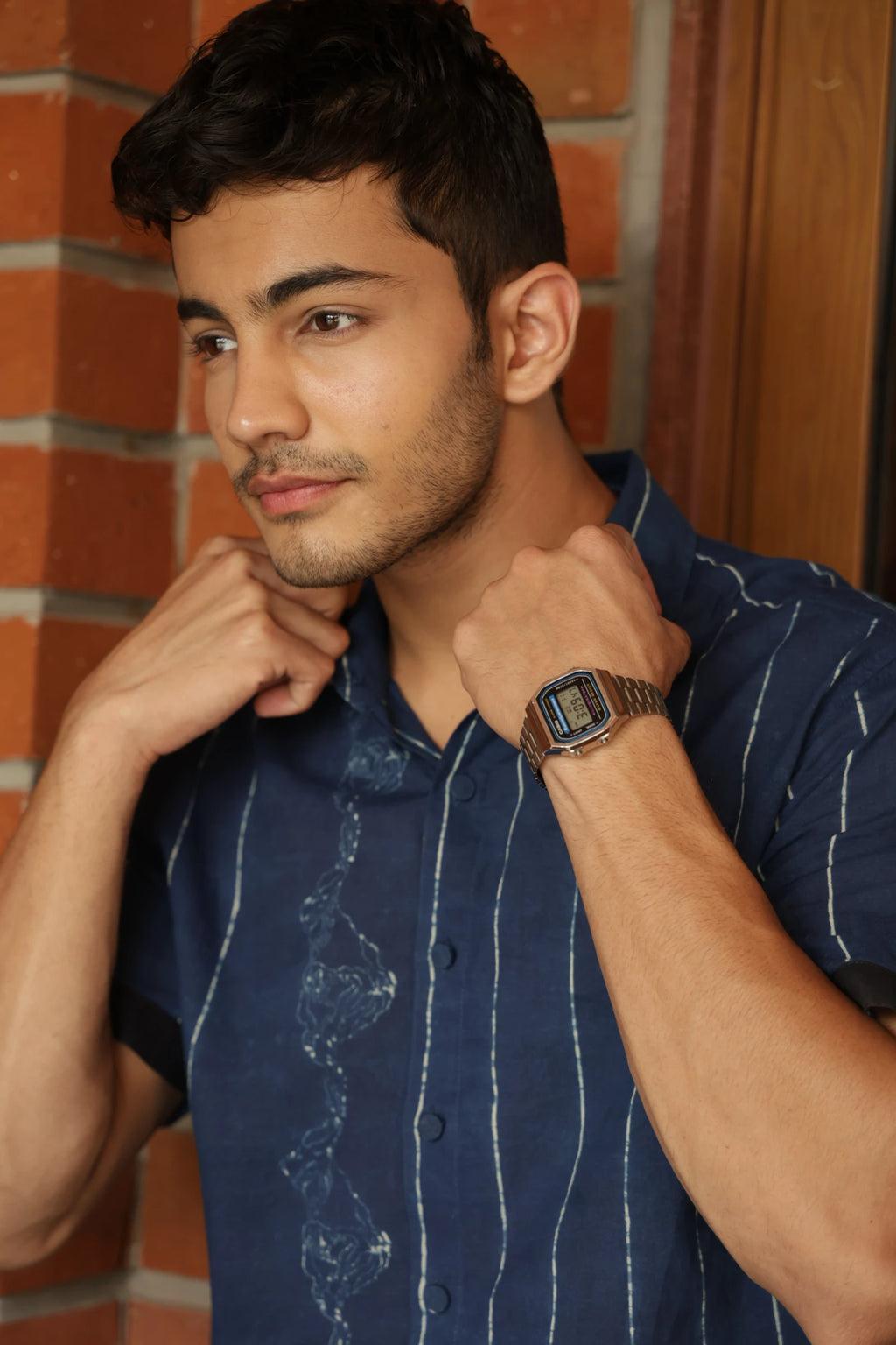 Indigo Terrain Mens Cotton Shirt