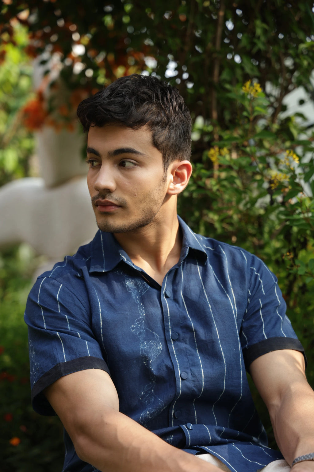 Indigo Terrain Mens Cotton Shirt