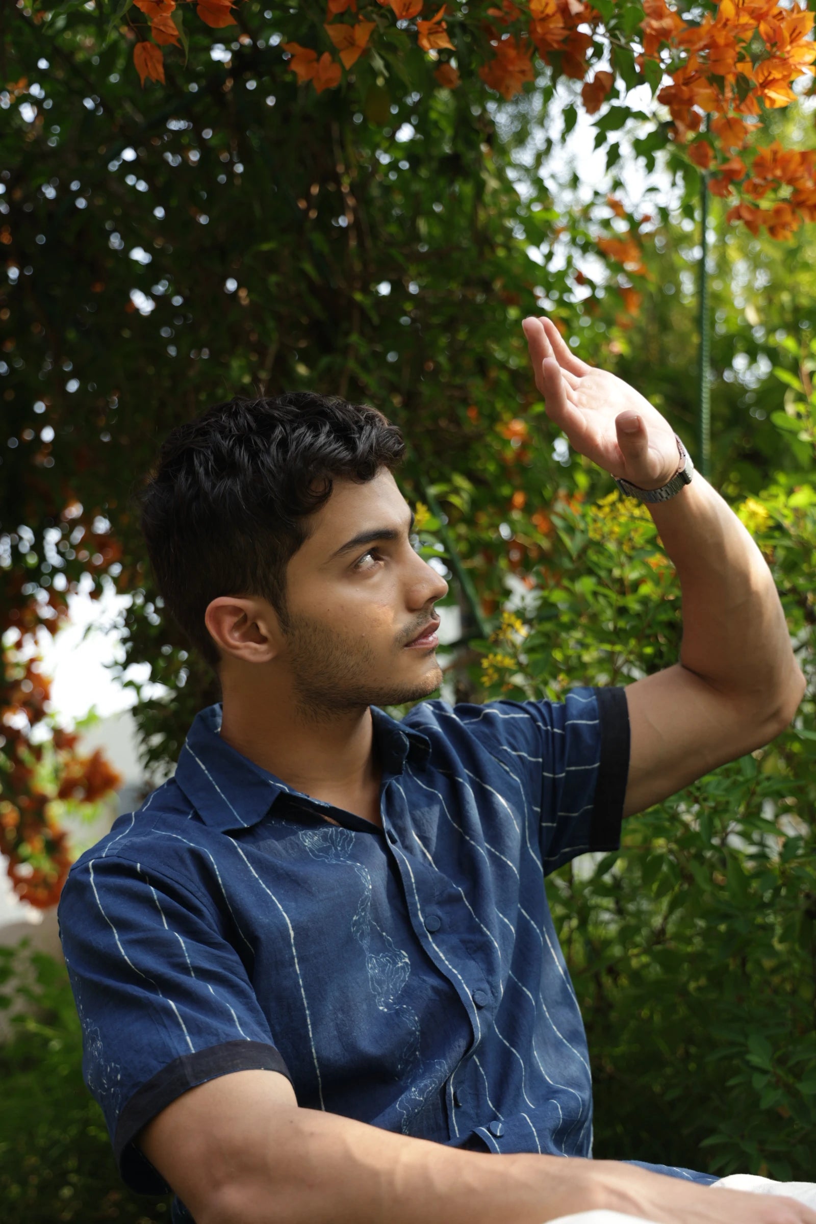Indigo Terrain Mens Cotton Shirt
