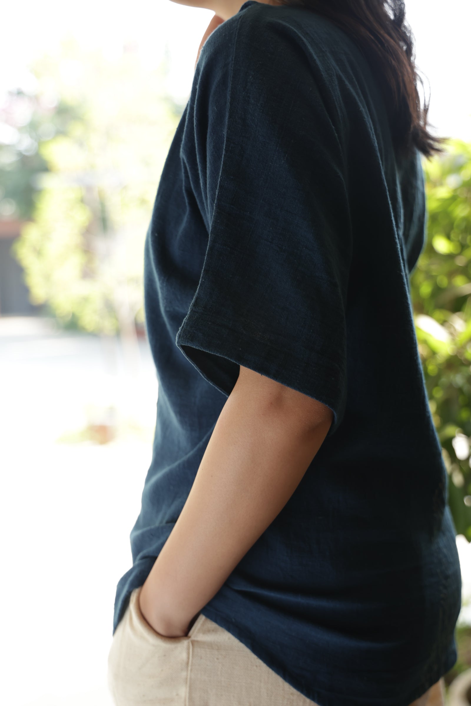 Indigo Chelsea Collar Kala Cotton Top