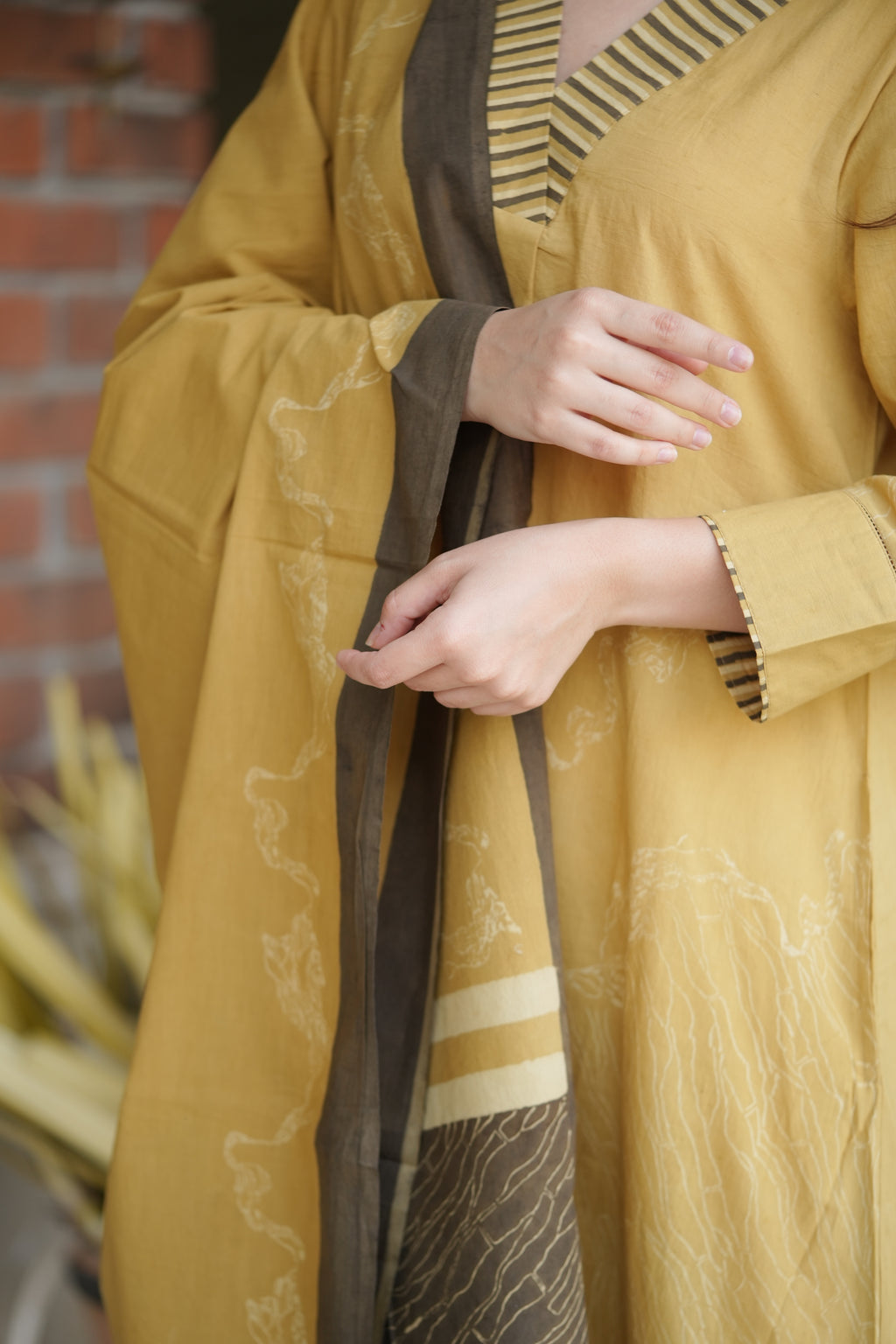 Mustard Cotton Dupatta