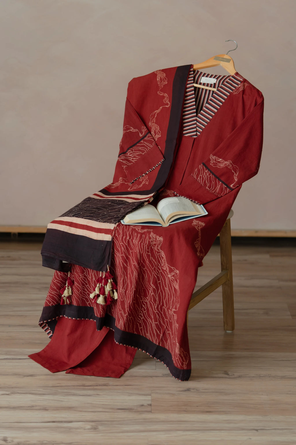 Red Cotton Dupatta
