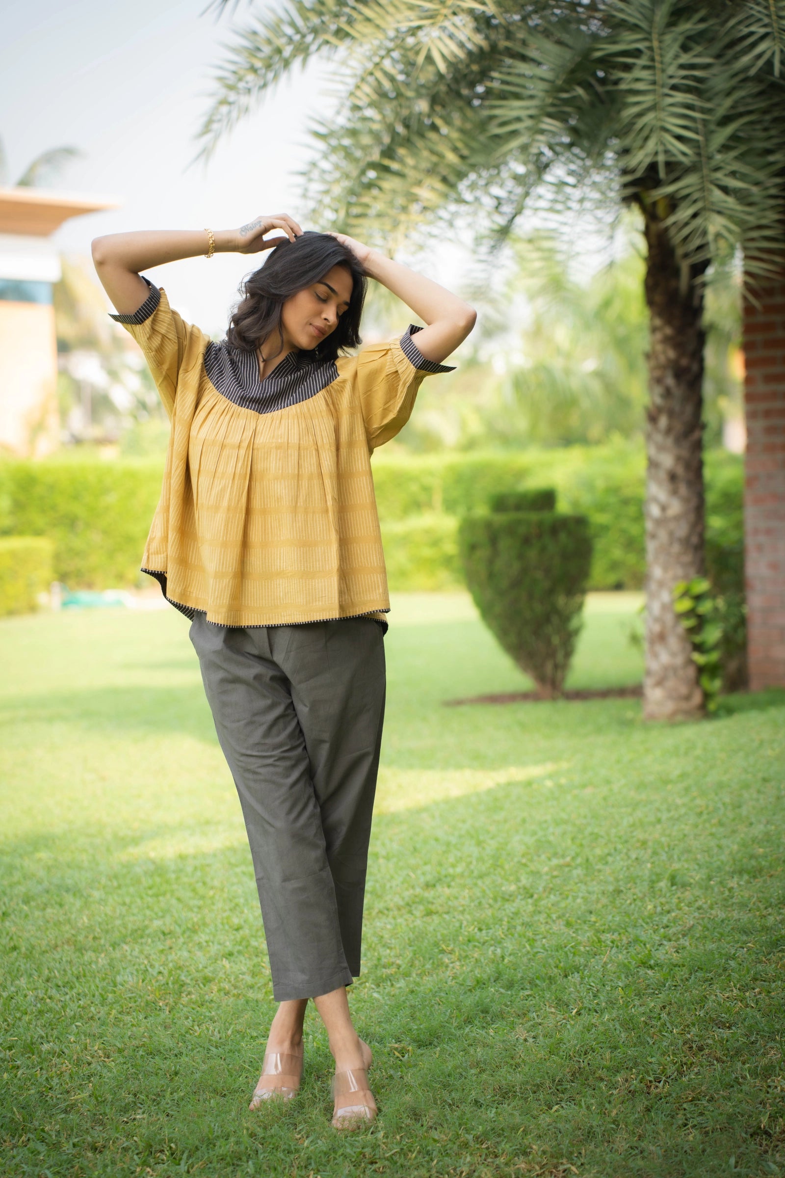 Cotton Grey Narrow with Pockets