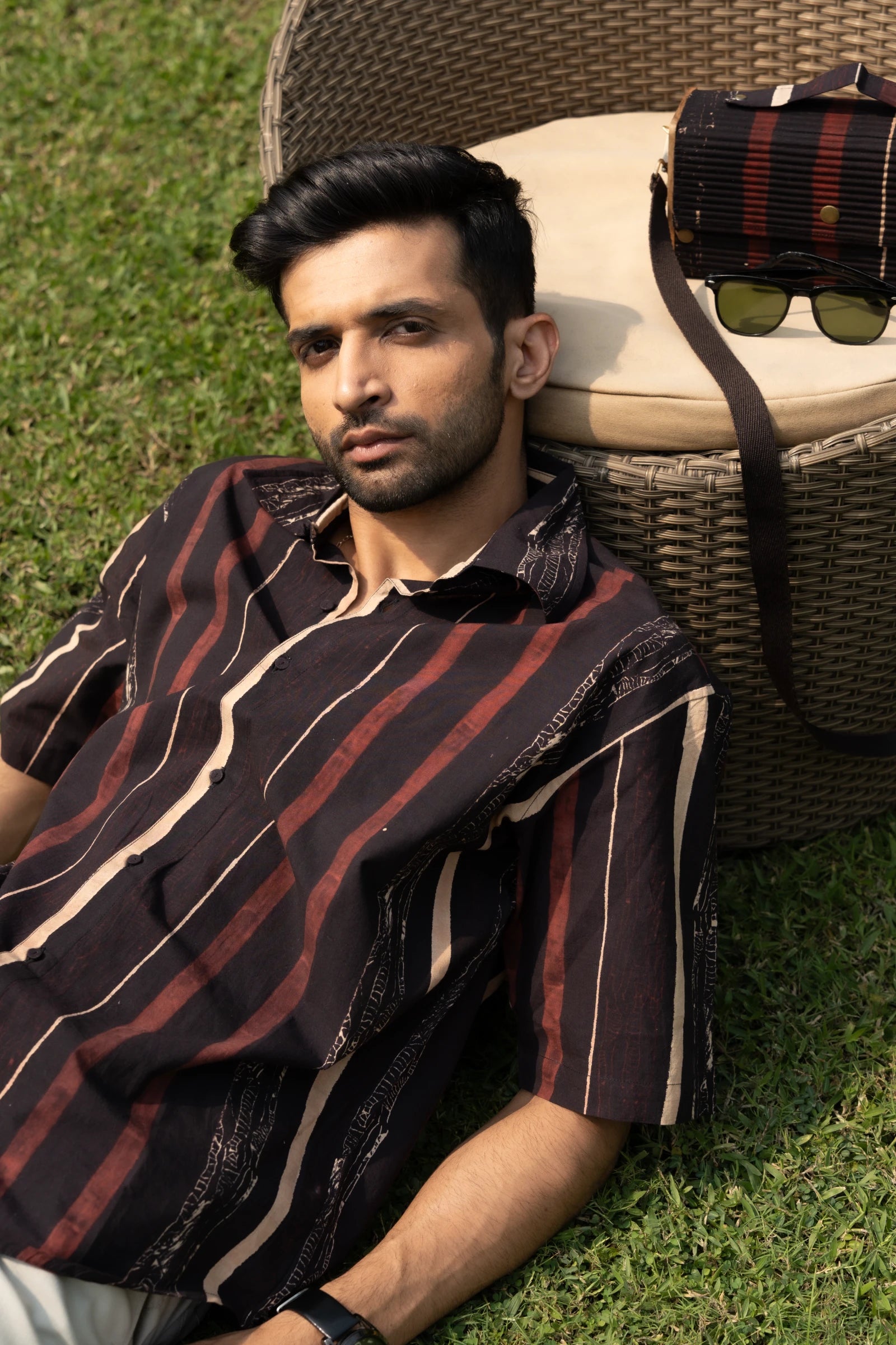 Black Stripes Mens Shirt