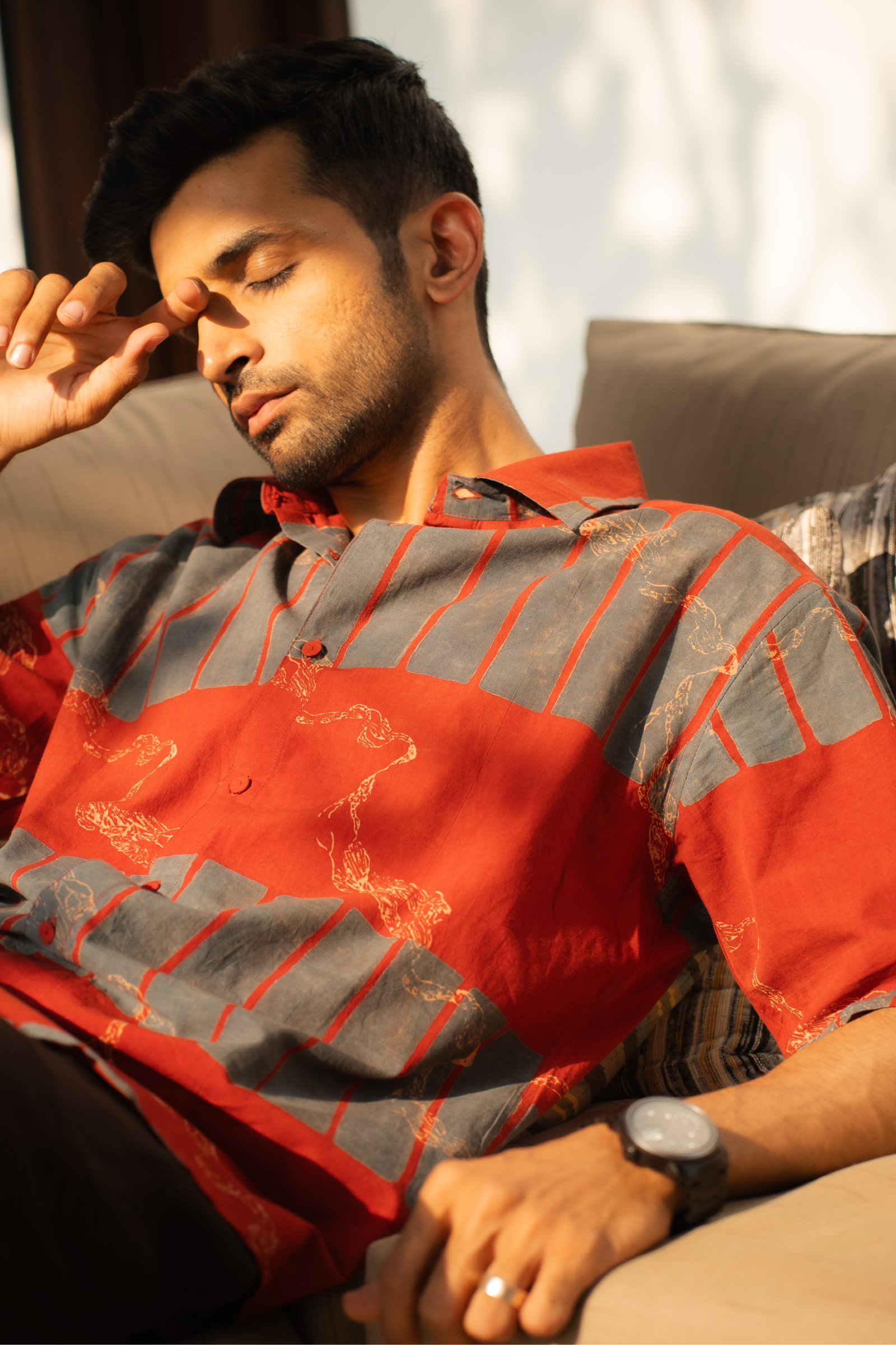 Red Terrain Mens Shirt