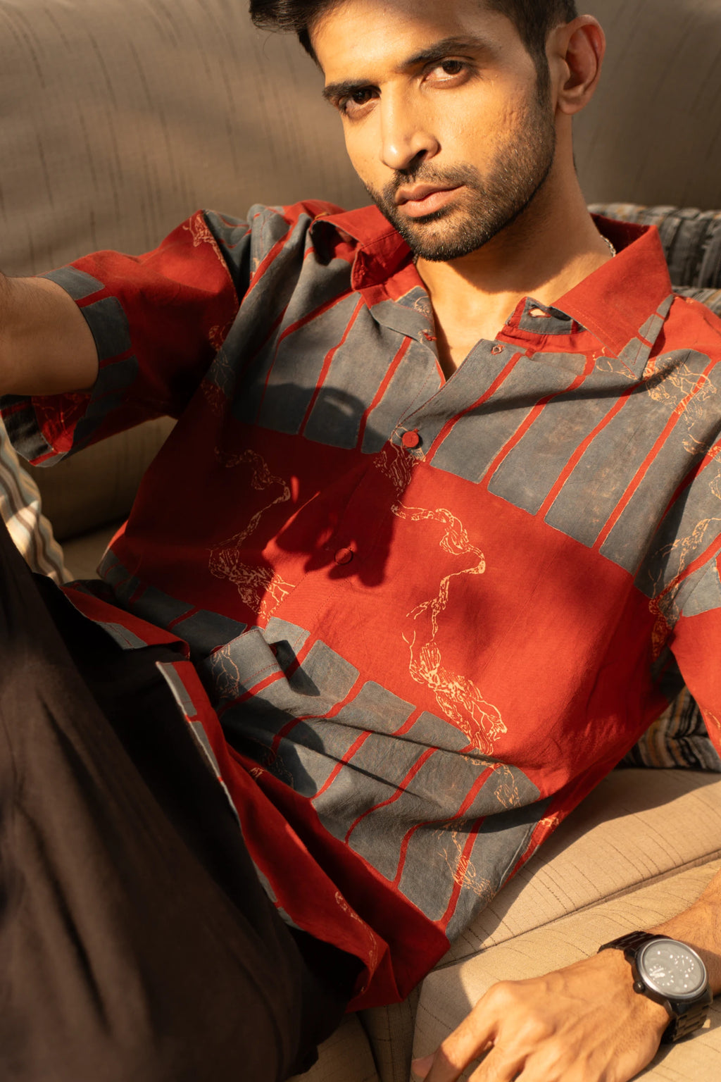 Red Terrain Mens Shirt