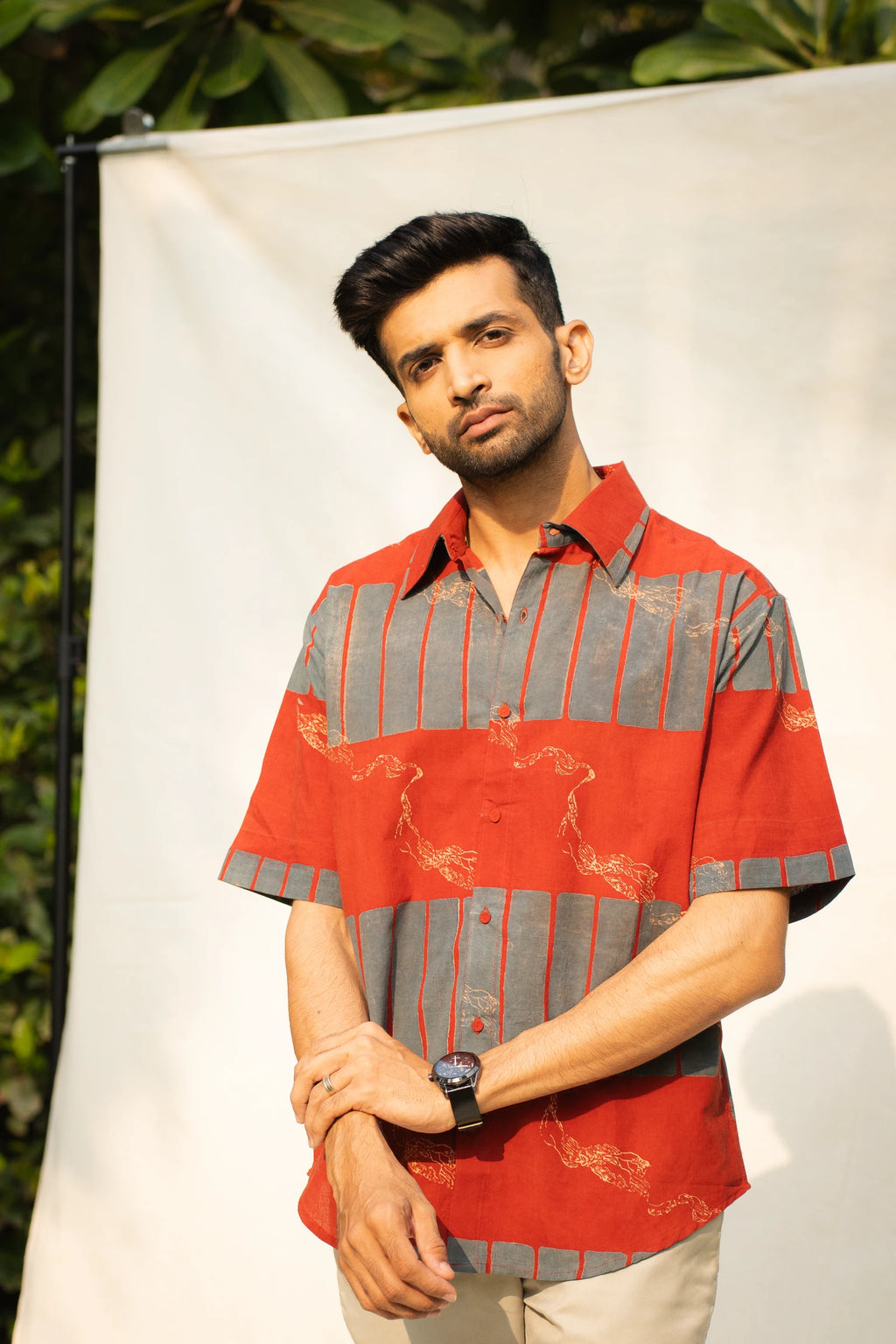 Red Terrain Mens Shirt