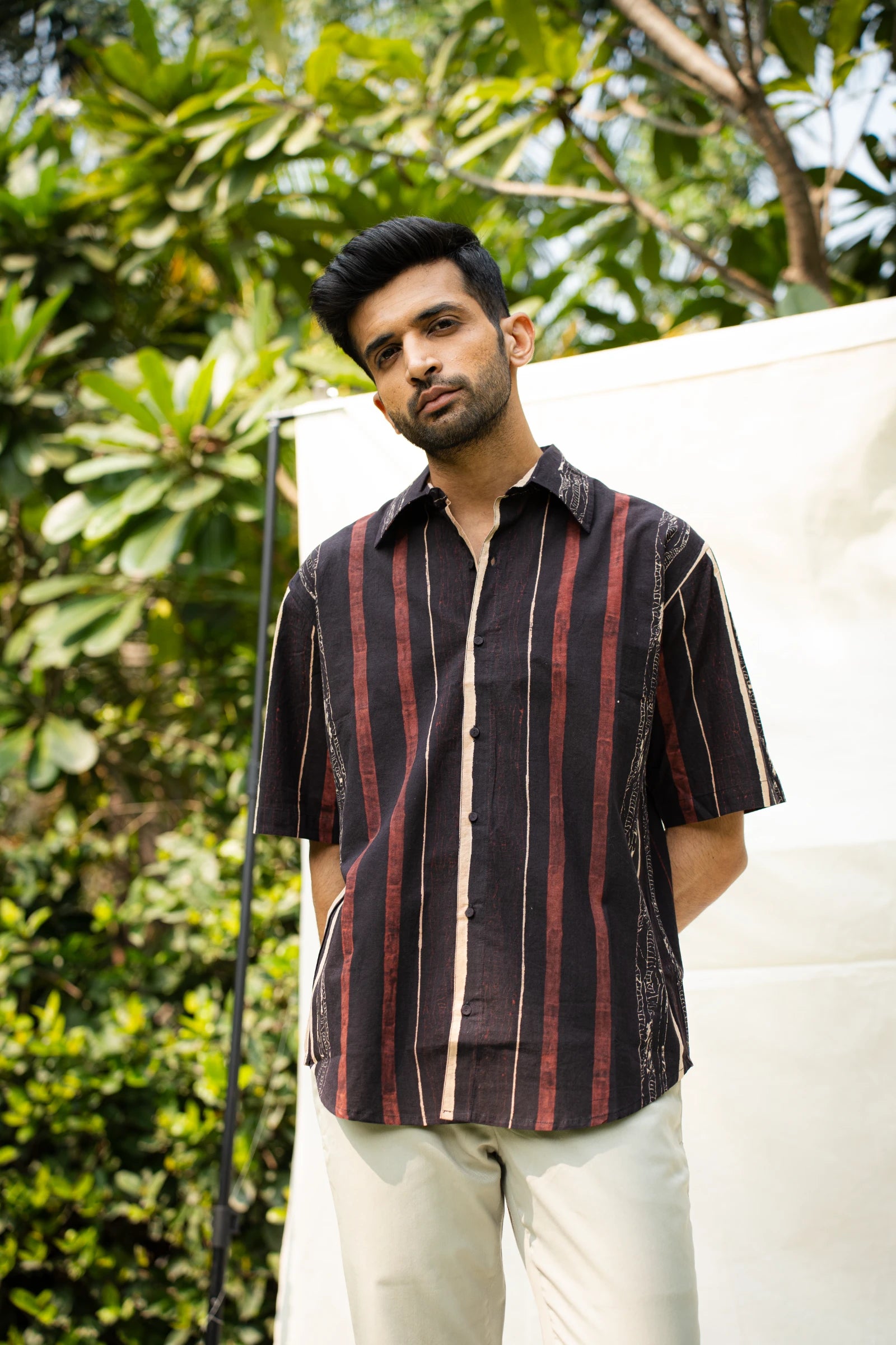 Black Stripes Mens Shirt