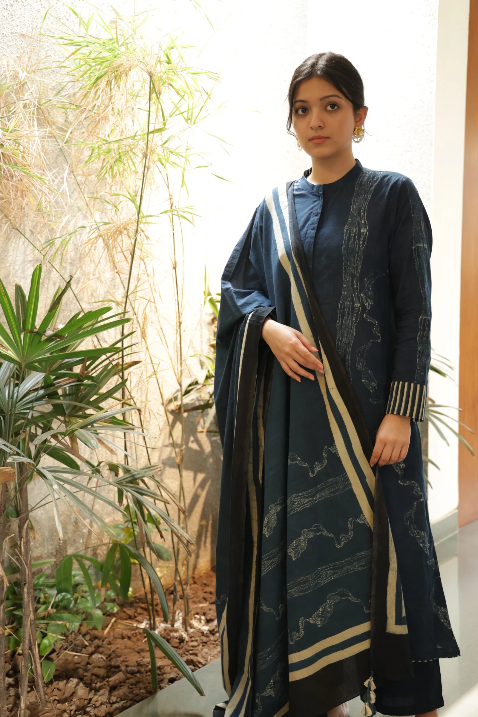 Indigo Cotton Dupatta