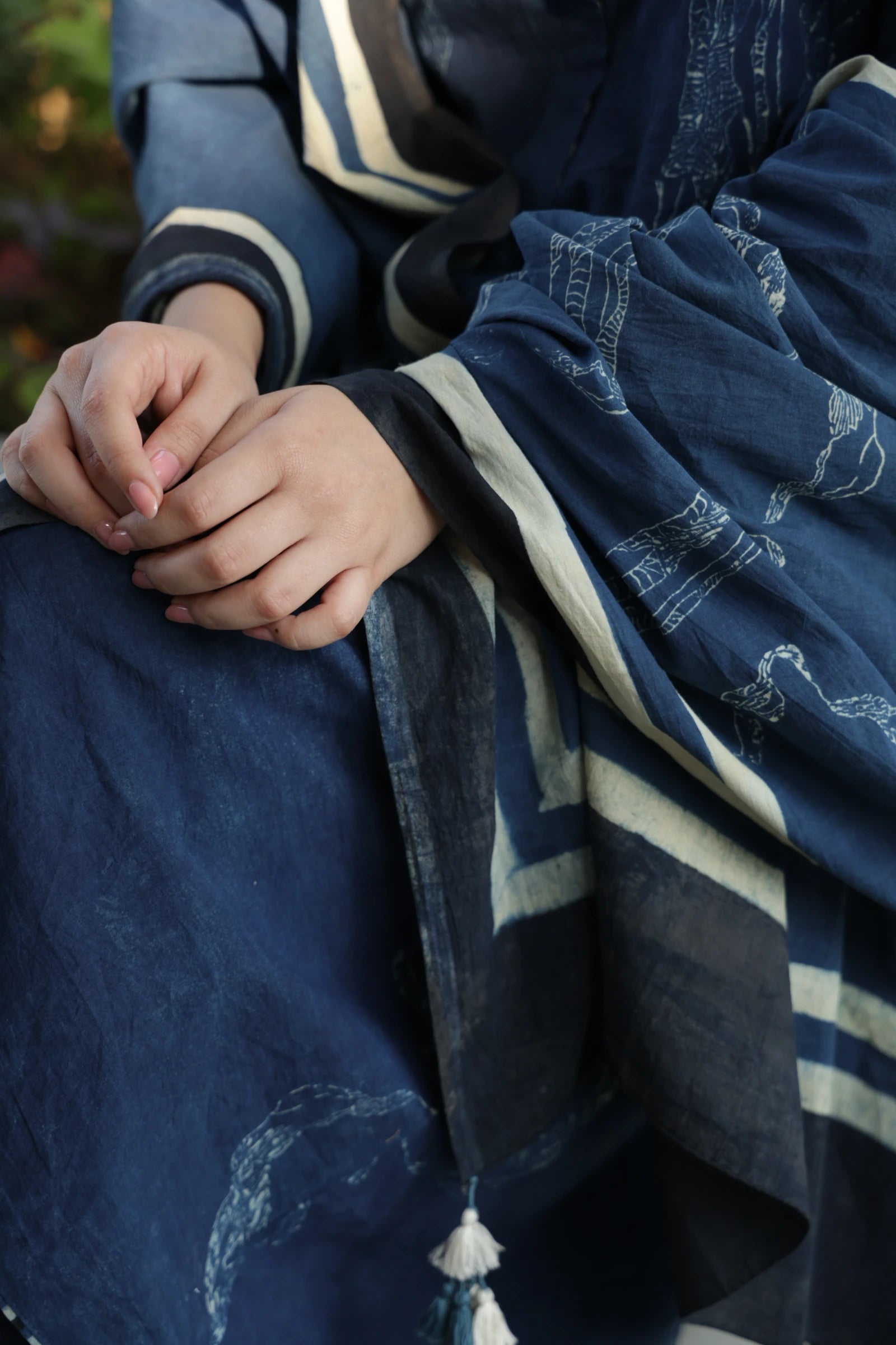 Indigo Cotton Dupatta