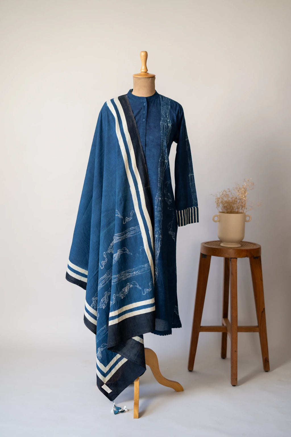 Indigo Cotton Dupatta