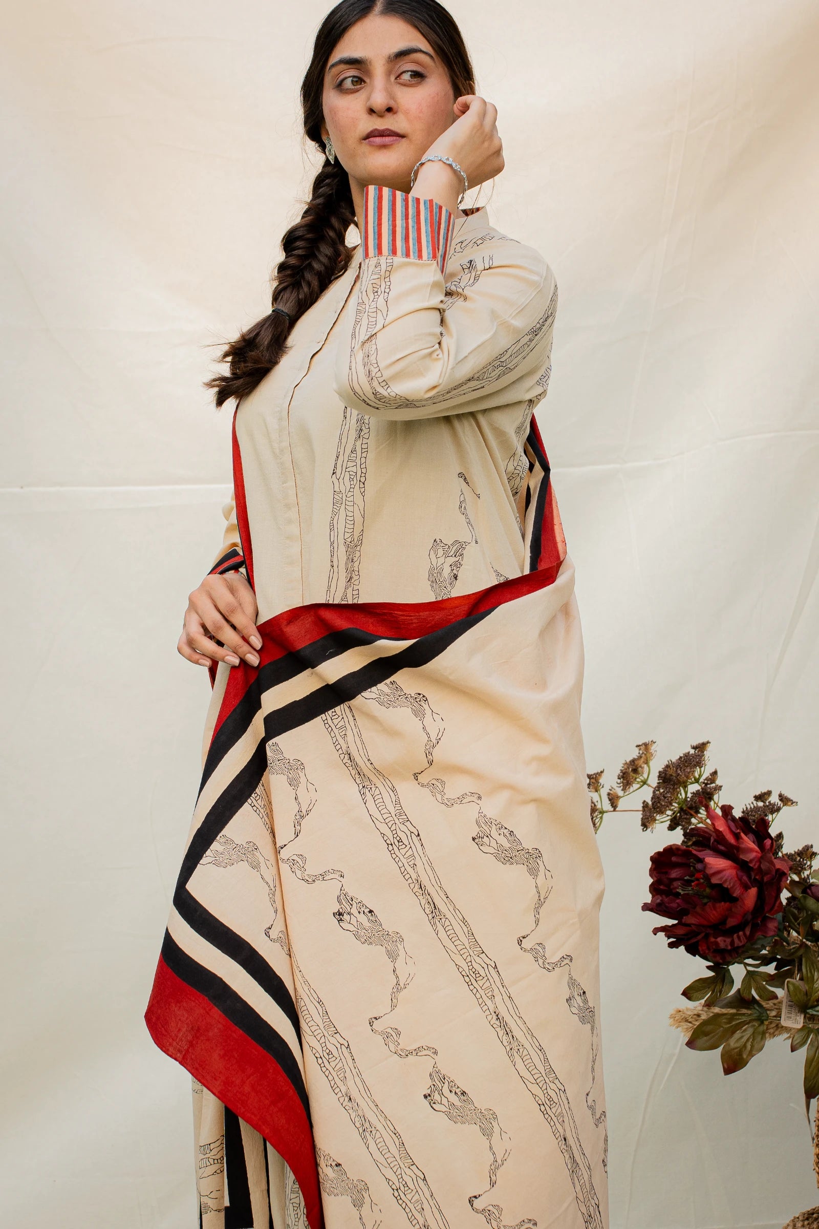 Off White Cotton Dupatta