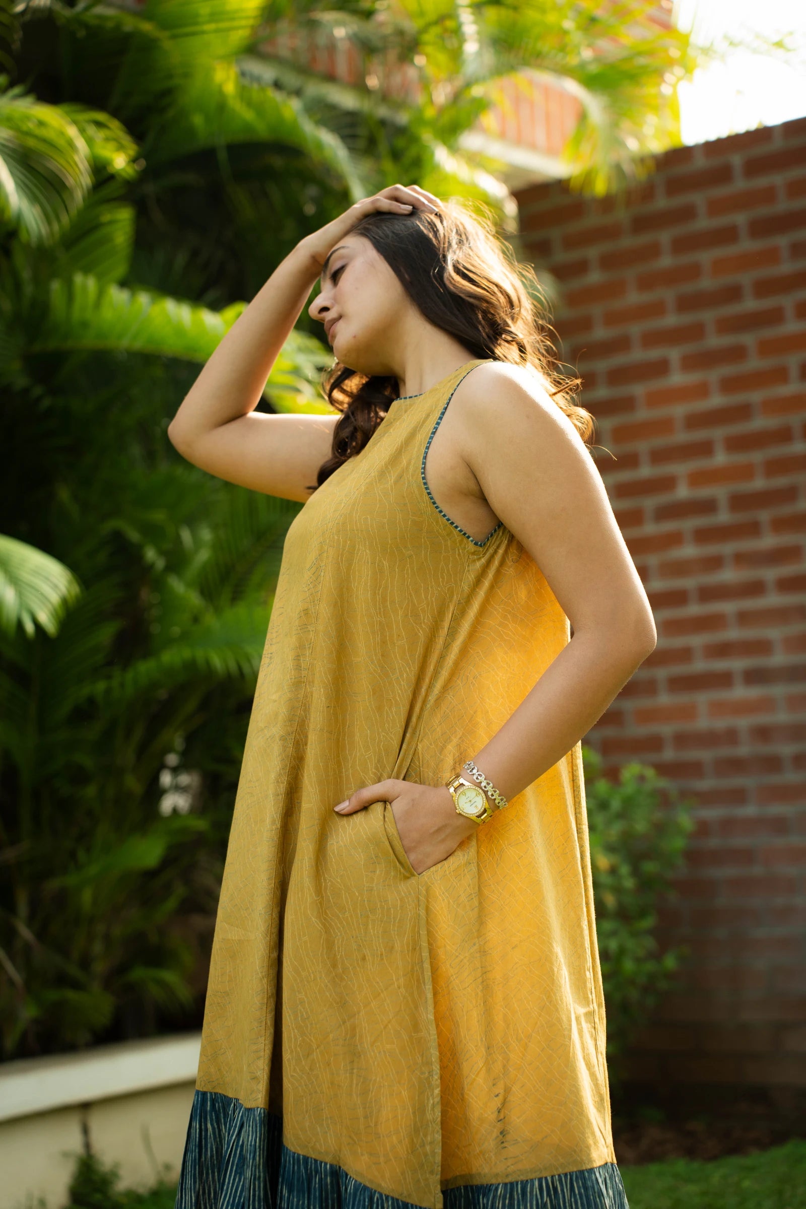 Mustard Sleeveless Dress