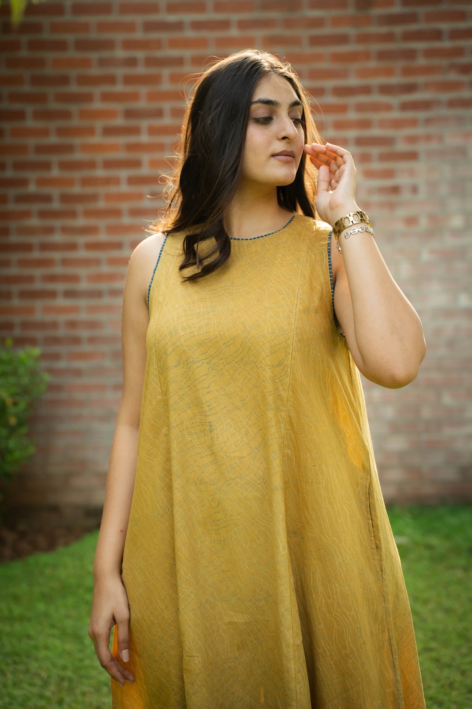Mustard Sleeveless Dress