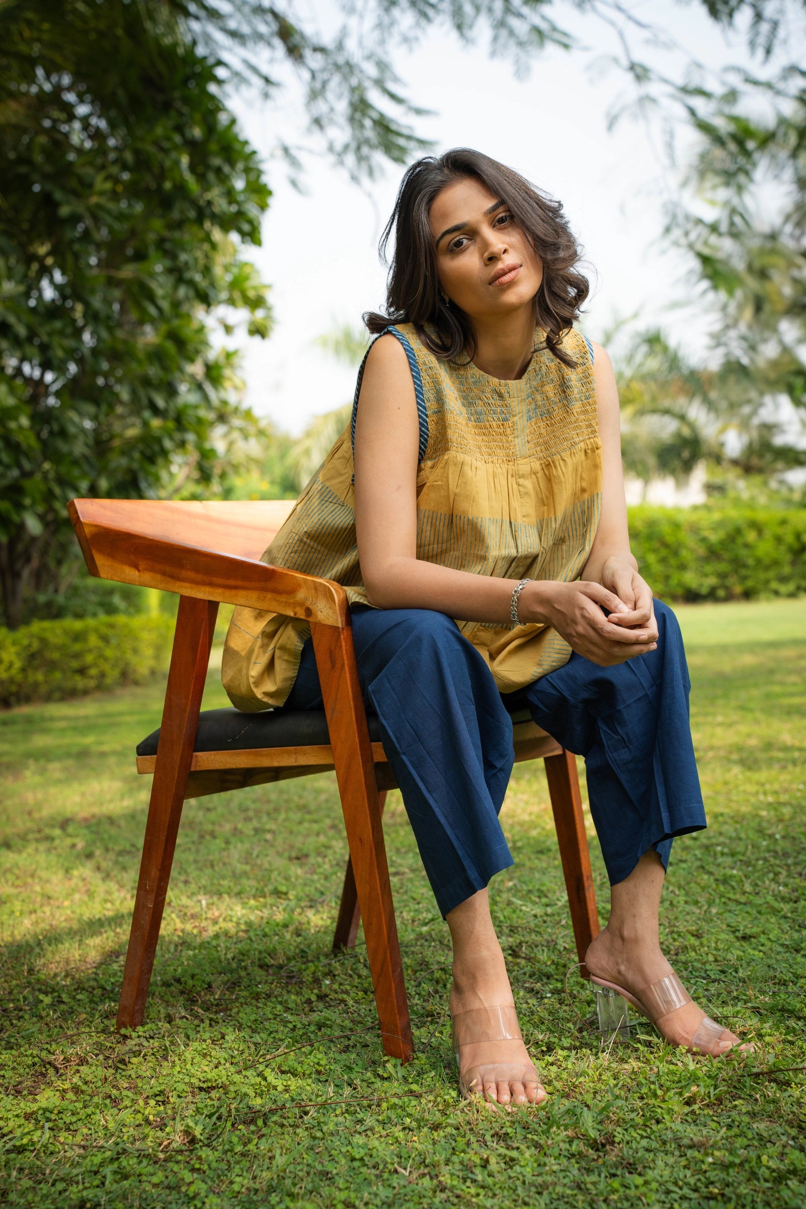 Mustard Sleeveless Top